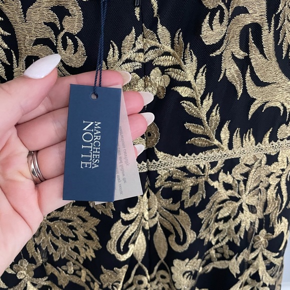 NWT Marchesa Notte Fluttersleeve gown sz14 - Picture 7 of 8